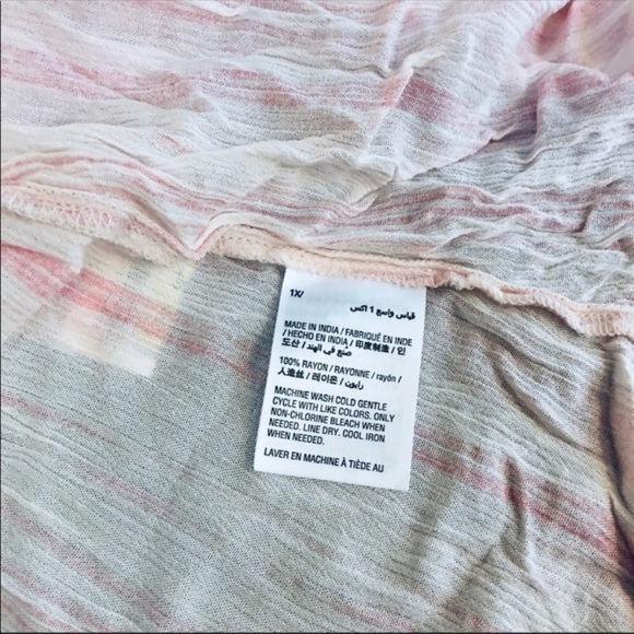 NEW Plus Style & Co Blouse Tie Front Shirt Roll Tab Sleeves Button Front Plus 1X - Picture 5 of 6